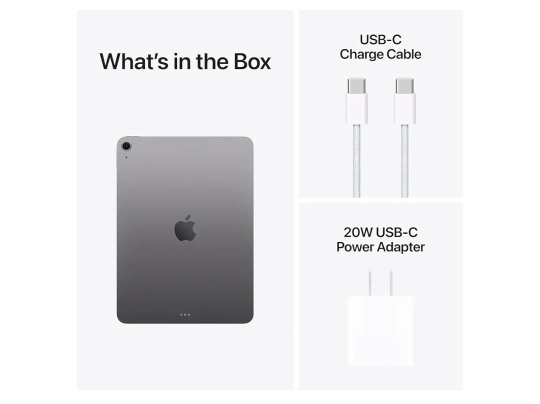 Apple iPad Air 11-inch with M3 chip Built for Apple Intelligence, Liquid Retina Display, 128GB, 12MP Front/Back Camera, Wi-Fi 6E, Touch ID, All-Day Battery Life — Space Gray