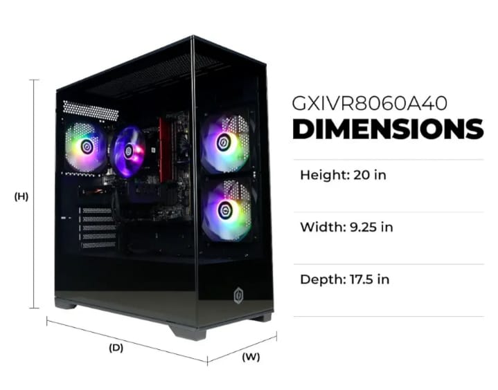 CyberPowerPC Gamer Xtreme VR Gaming PC, Intel Core i5-13400F 2.5GHz, GeForce RTX 5060 8GB, 16GB DDR5, 1TB PCIe 4.0 SSD, WiFi Ready & Windows 11 Home (GXiVR8060A40)