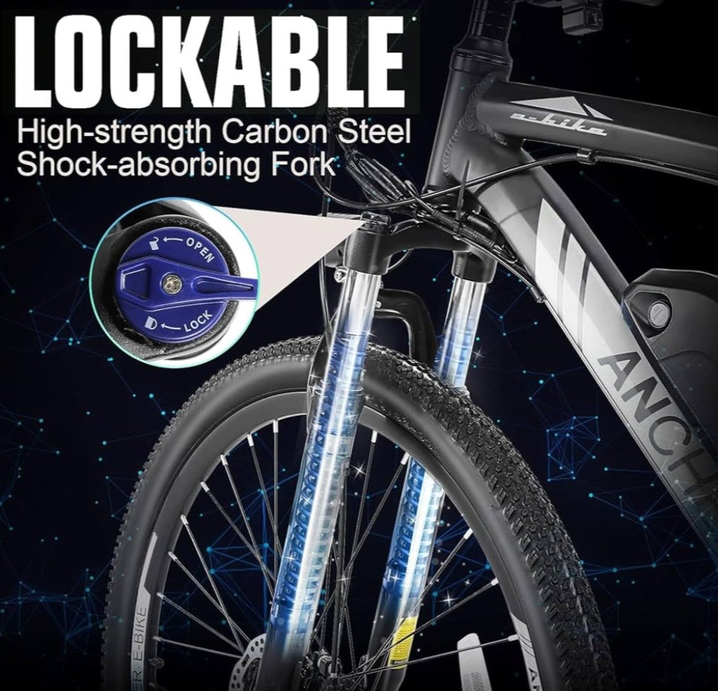 ANCHEER Hummmer Electric Mountain Bike 27.5'' Electric Bike for Adults, 21/24 Speed
Peak 750W, Ebike, 3 Hours Fast Charge, 60 Miles, Electric Bicycle, 48V/499Wh Battery, LCD Display
