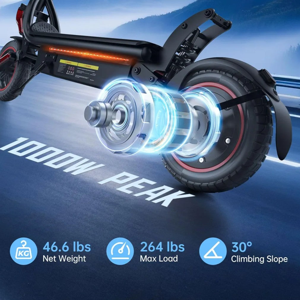 Electric Scooters - 500W/1000W/1500W Adult Electric Scooter, 18/25/28 MPH Top Speed, 8.5'' /9.3'' /10'' Tires,21/28 Miles Long Range, Portable E Scooter for Adults and Teens