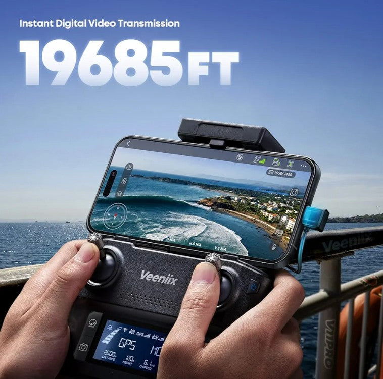 V11PRO Drone with 8K Camera for Adults, 3-Axis Gimbal Drones with 4K/30fps Video, 48 Million Pixels, 80min Flight Time with 2 Batteries, 6KM Video Transmission Quadcopter, Professional Drone