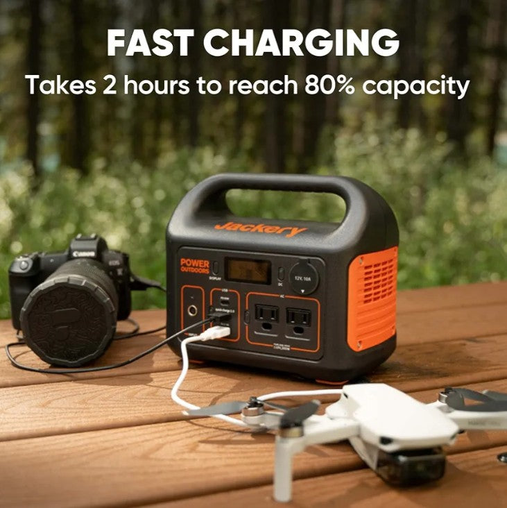 Jackery Portable Power Station Explorer 300, 293Wh Backup Lithium Battery, Solar Generator for Outdoors Camping Travel Hunting Blackout (Solar Panel Optional)