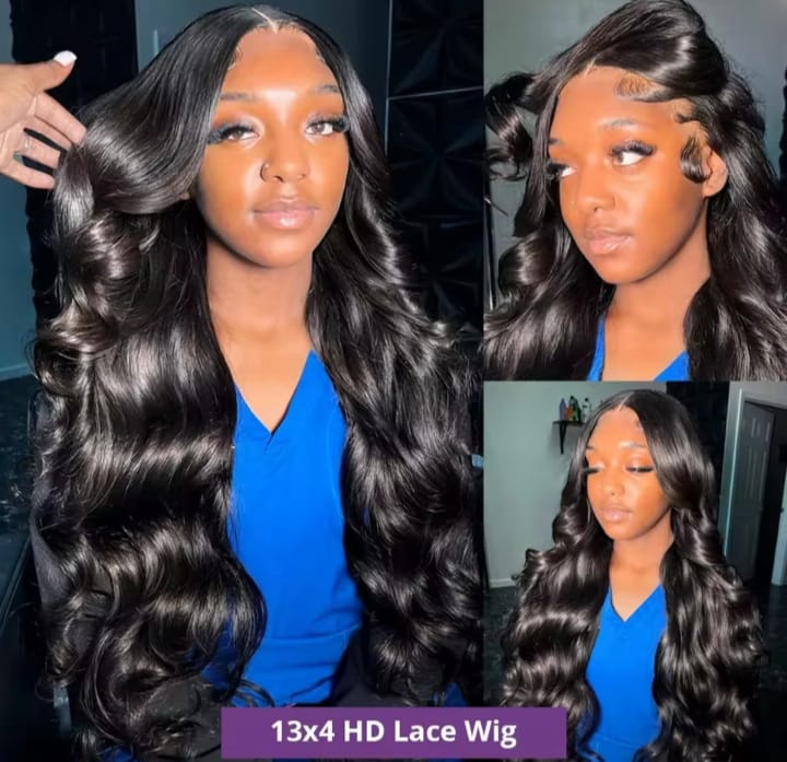 13x6 Body Wave 100% Human Hair Lace Front Wig 13x4 Hd Transparent Lace Frontal Wig 200 Density Pre Plucked Wigs For Black Women
