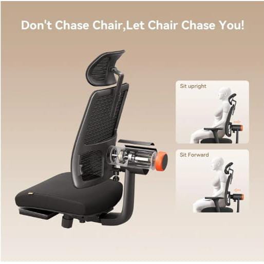 Newtral Ergonomic Office Chair with Footrest, Auto-Adjusting Lumbar Support, 4D Armrests & High Back - Adjustable Seat Depth, Height & 136° Tilt for Home Office & Gaming