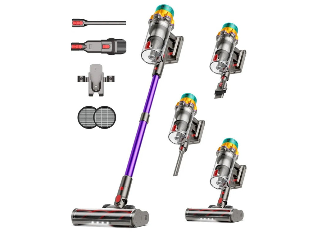 Cordless Vacuum Cleaner, 50KPA 65Mins XL Dust Cup Vacuum Cleaners for Home, Stick Vacuum with Anti-Tangle Brush,LED Display,Self-Standing, Vacuum Cordless for Hardwood Floor, Carpet, Pet Hair