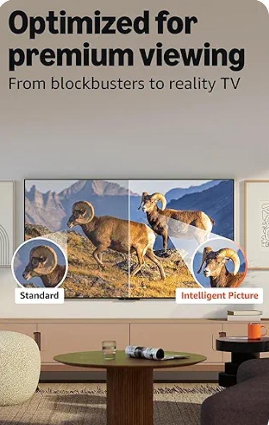 Amazon Fire TV 55" Omni Mini-LED Series, QLED 4K UHD smart TV, Dolby Vision IQ, 144hz gaming mode, Ambient Experience, hands-free with Alexa, 2024 release