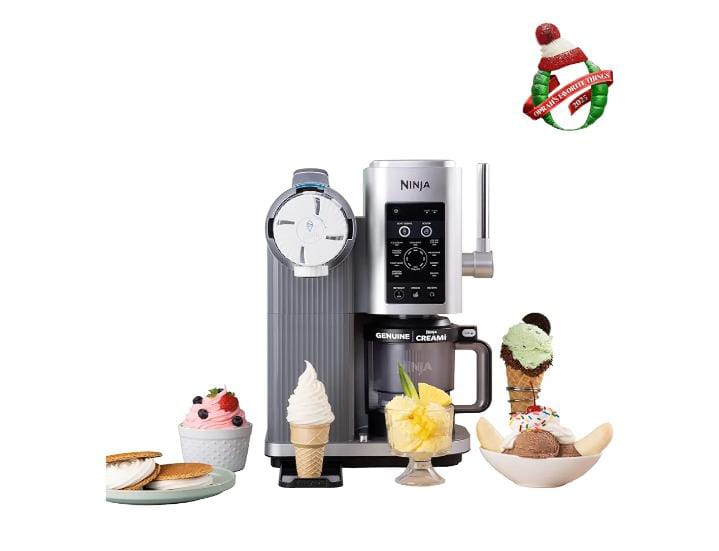 Ninja CREAMi Scoop & Swirl Ice Cream and Soft Serve Maker, Sorbet, Milkshake, Frozen Yogurt, Low Calories Program & More, 13-in-1, Soft Serve Handle & (2) CREAMi 2-in-1 16oz Pints, NC701