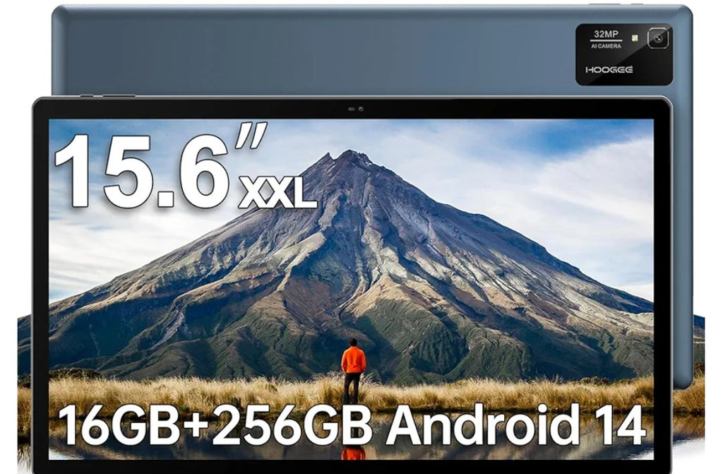 15.6 Inch Pro Tablet Android 14 Large Tablets 2025 Helio G99 Octa-Core 16GB+256GB, 1TB Expandable, 1080P 12000mAh 30W Fast Charge (Inches, 15.6, Blue, 256, GB)