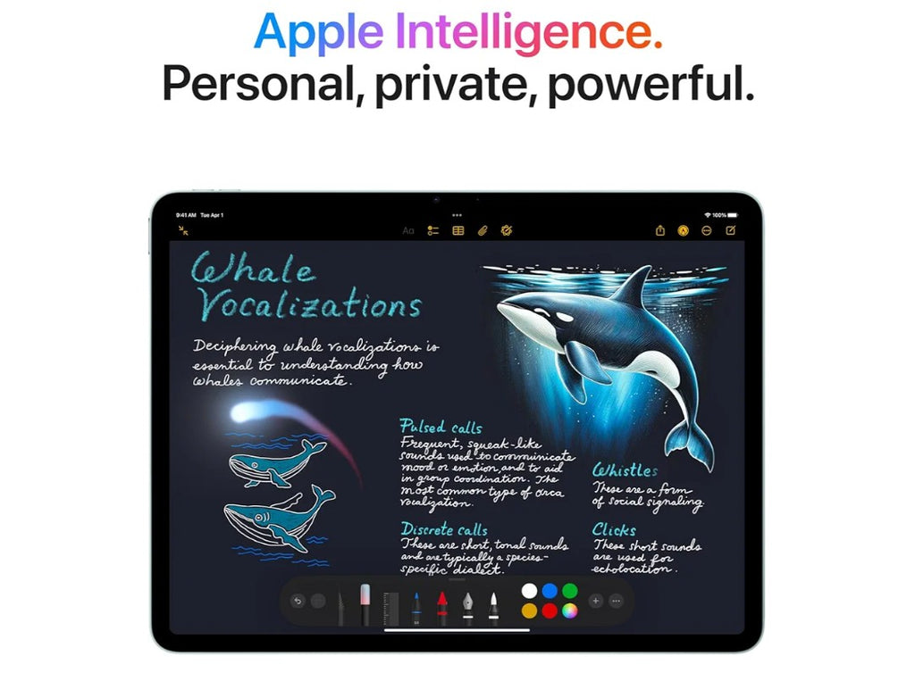 Apple iPad Air 11-inch with M3 chip Built for Apple Intelligence, Liquid Retina Display, 128GB, 12MP Front/Back Camera, Wi-Fi 6E, Touch ID, All-Day Battery Life — Space Gray