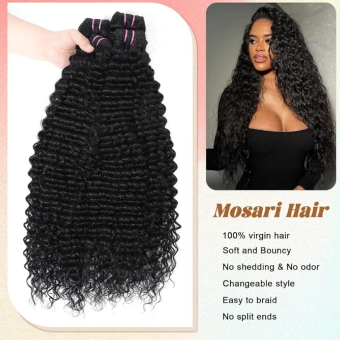 15A Raw Indian Human Hair Bundles Deep Wave Bundles Human Hair,Triple Lifespan Virgin Remy Hair,No Tangle Shedding,Keep Texture Silky Soft After Multiple Washes (4 Bundles Deep wave, 22 24 26 28)