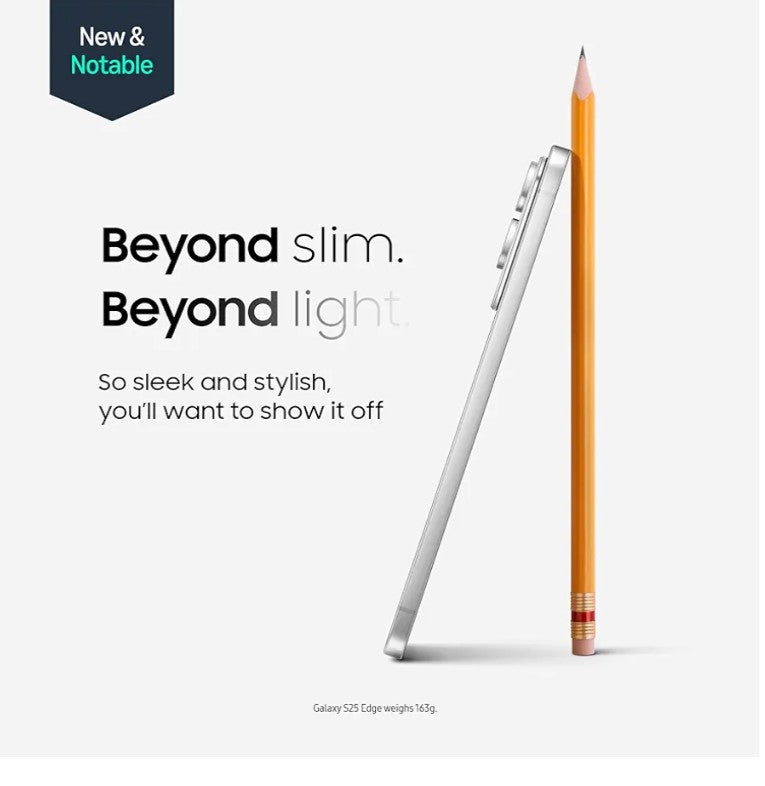 SAMSUNG Galaxy S25 Edge Phone, 512 GB AI Smartphone, Unlocked Android, Night Video, Fast Processor, ProScaler Display, All-Day Battery, 2025, US 1 Yr Manufacturer Warranty, Titanium JetBlack