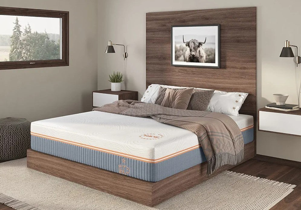 Nest & Wild Mattress Plush 12 Inch | Made in The USA | 100% Fiberglass-Free Cool Touch Cover | Ventilated Memory Foam | Bed in a Box | CertiPUR-US & OEKO-TEX100 Certified Foams (King)