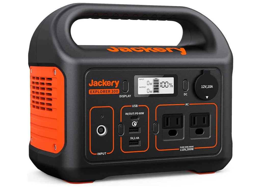 Jackery Portable Power Station Explorer 300, 293Wh Backup Lithium Battery, Solar Generator for Outdoors Camping Travel Hunting Blackout (Solar Panel Optional)