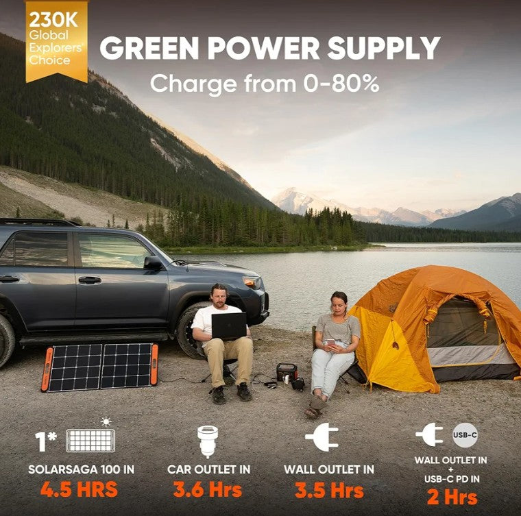 Jackery Portable Power Station Explorer 300, 293Wh Backup Lithium Battery, Solar Generator for Outdoors Camping Travel Hunting Blackout (Solar Panel Optional)