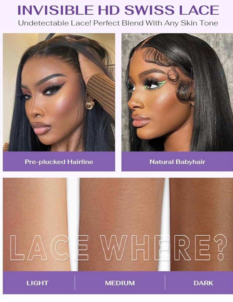 13x6 SKINLIKE Real HD Lace Frontal Wig, 180% Density Ultra-fitted 0.10mm Thin Invisible HD Lace Wig Pre-plucked Hairline Bleached Knots Virgin Human Hair Wigs Body Wave 30 Inch